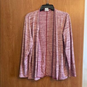 Striped White and Red Women's Sweater